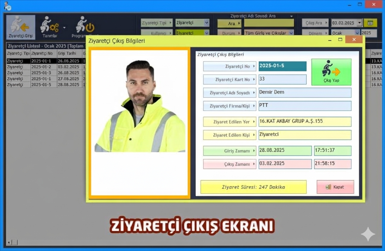 DEMİR SOFT ZİYARETÇİ TAKİP PROGRAMI